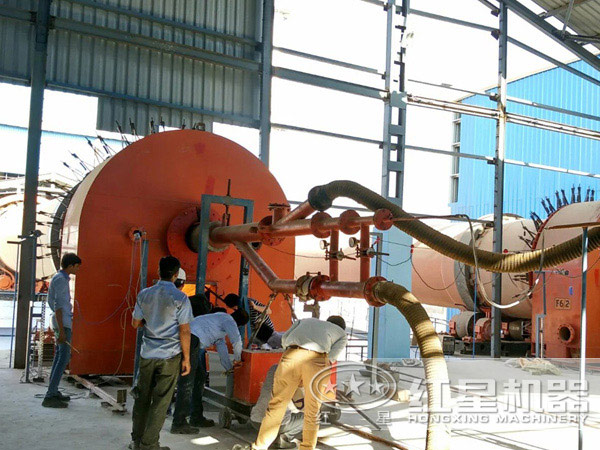 石灰窯安裝搭設(shè)現(xiàn)場(chǎng)