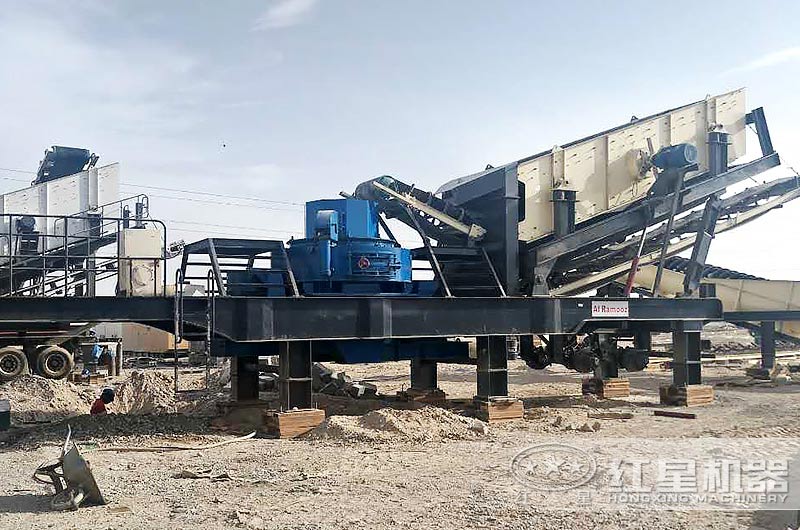 移動制砂機生產現(xiàn)場