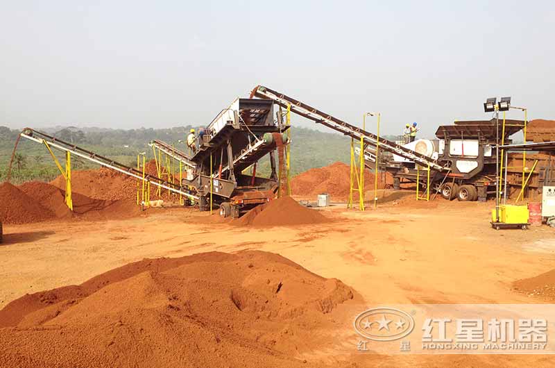 移動式制砂機生產現(xiàn)場圖片