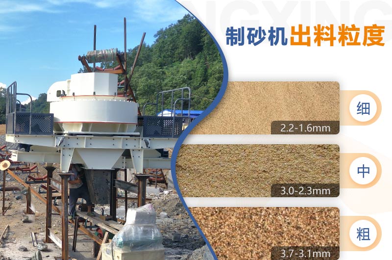 紅星機器HVI制砂機的粗、中、細粒度范圍